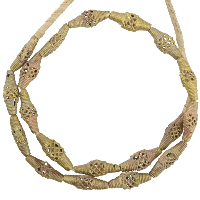 New Handcrafted Tabular Brass Beads By Ashanti Artisans - Tribalgh