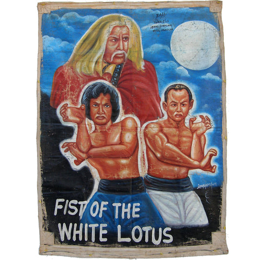 Fist Of The White Lotus Movie Poster - Ghana Hand-Painted Art