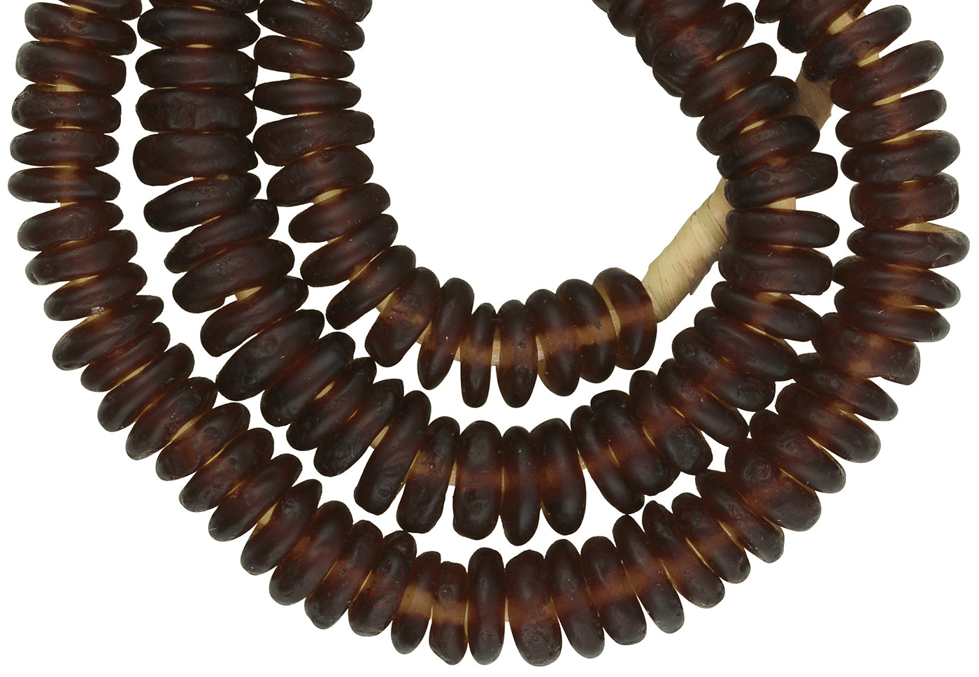 African Trade Beads: Recycled Glass Krobo Ghana Beads 10-11Mm - alternate view
