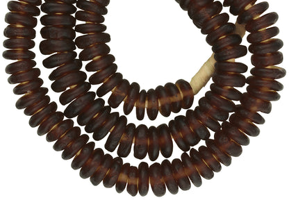 African Trade Beads: Recycled Glass Krobo Ghana Beads 10-11Mm - alternate view