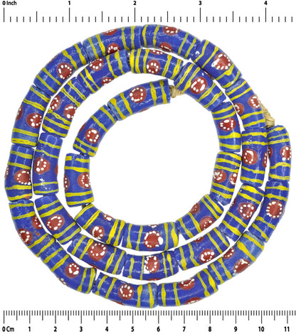 Exquisite Recycled Powder Glass Beads From Ghana - 8-9Mm - close-up