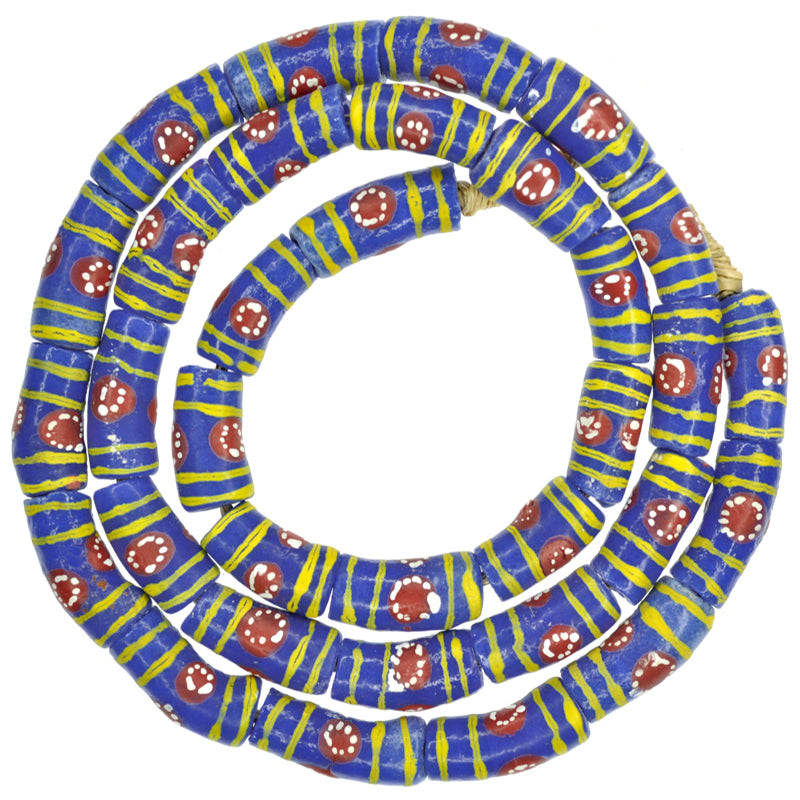 Exquisite Recycled Powder Glass Beads From Ghana - 8-9Mm