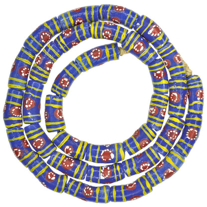 Exquisite Recycled Powder Glass Beads From Ghana - 8-9Mm