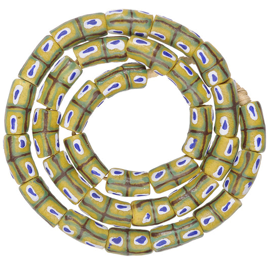 Fancy Powder Glass Beads - 10-11Mm African Trade Beads