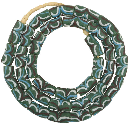 Exquisite Powder Glass African Trade Beads - Ghana Krobo 9Mm