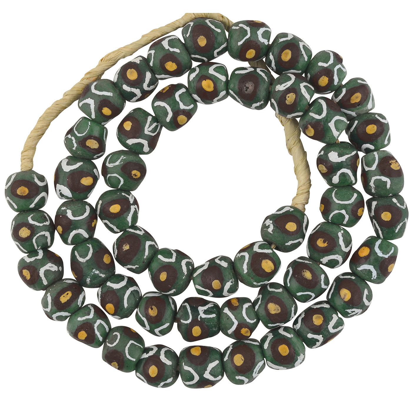 Fancy Powder Glass African Trade Beads - Ghana Glass Beads