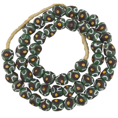 Fancy Powder Glass African Trade Beads - Ghana Glass Beads