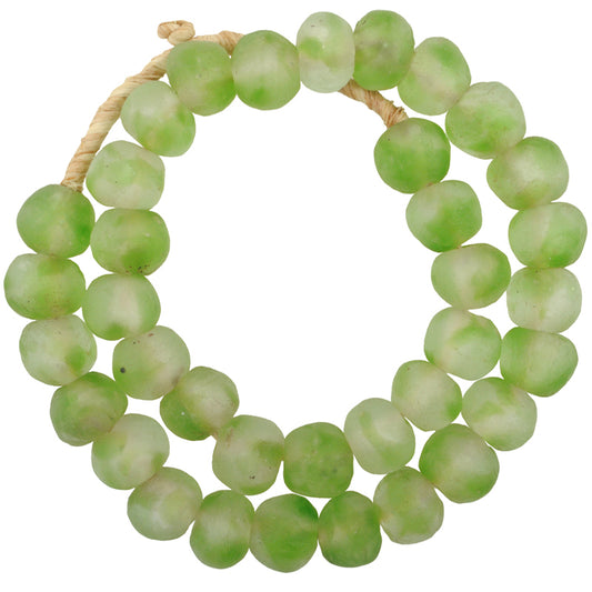 Translucent Multicolored Krobo Glass Beads - X-Large, 19-21Mm, 23.5"