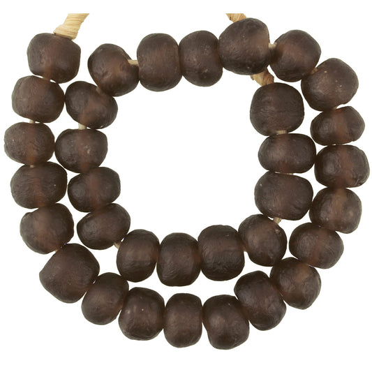 X-Large Translucent Recycled African Glass Beads, Ghana