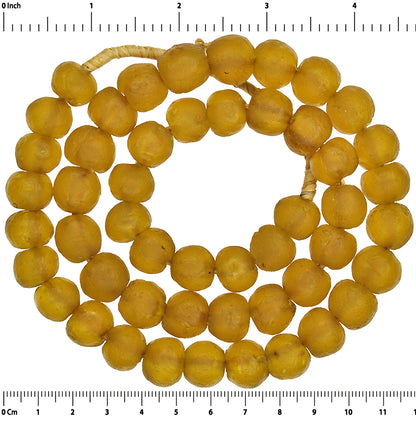 Translucent African Trade Beads - Recycled Krobo Glass, Ghana - close-up