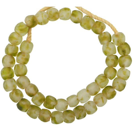 Translucent Powder Glass African Trade Beads - Handmade In Ghana
