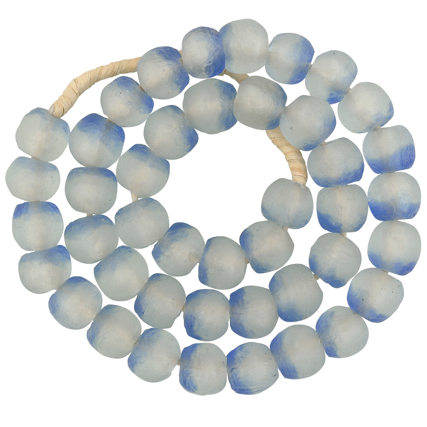 Translucent Powder Glass Krobo Beads - Recycled Ghana Trade Beads