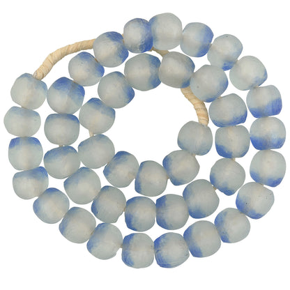 Translucent Powder Glass Krobo Beads - Recycled Ghana Trade Beads