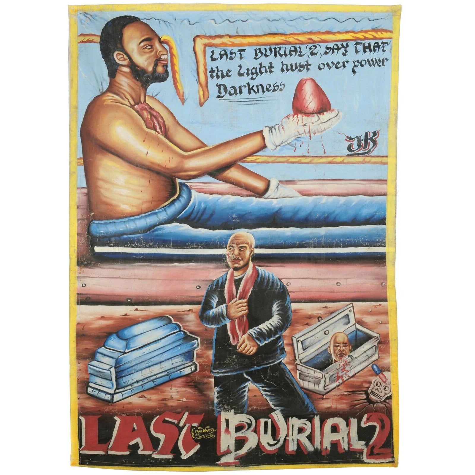 Last Burial 2 Movie Poster - Authentic Hand-Painted Ghanaian Art