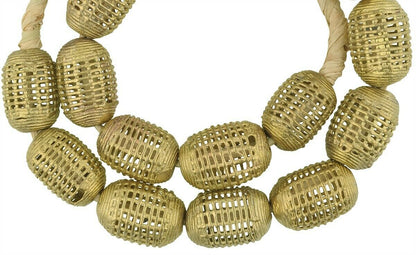 Large Handmade African Brass Beads From Ghana - alternate view
