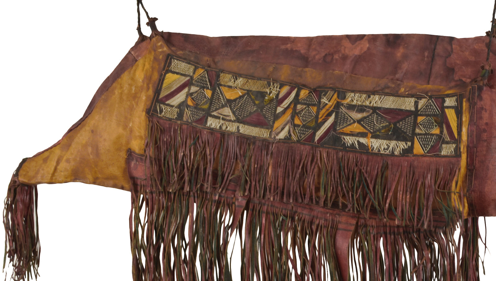 Camel Saddle Bag Old African Tuareg Leather Niger Mali Sahara Bedouin - alternate view