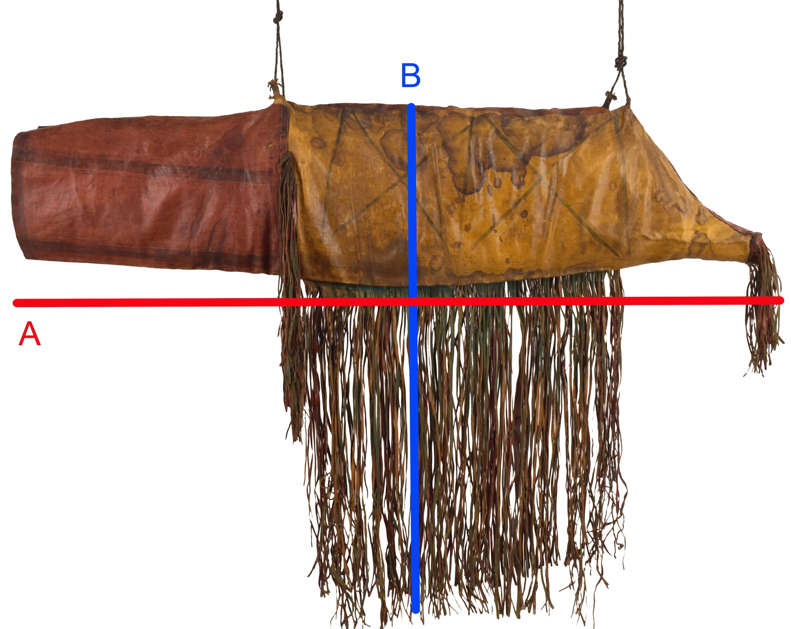 Camel Saddle Bag Old African Tuareg Leather Niger Mali Sahara Bedouin - product focus