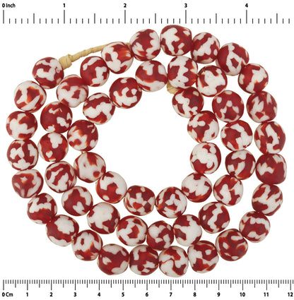 Authentic African Trade Beads - Recycled Fused Glass From Ghana - close-up