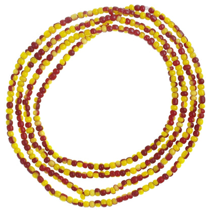 Old Tiny 2 mm Venetian Drawn Seed Glass Trade Beads Strand – Excellent Condition
