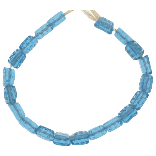 Old African Glass Trade Beads Dice Bohemian Czech Molded Glass Beads Translucent