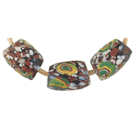 Old African Trade Beads: Large Venetian Mosaic Millefiori Beads