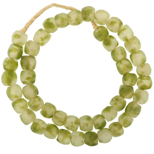 Handmade Recycled Glass Beads Necklace - African Trade Beads