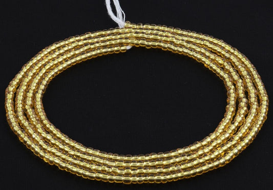 Tie on Golden Color African Waist Beads  – Handmade in Ghana