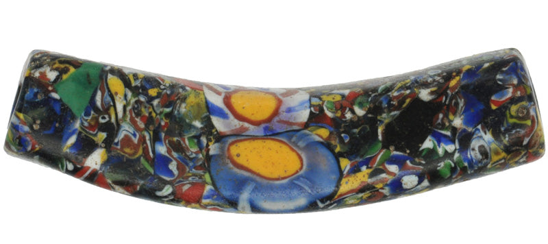 Rare Large Antique Millefiori Venetian Mosaic Glass Trade Bead, 49Mm, African Trade - alternate view