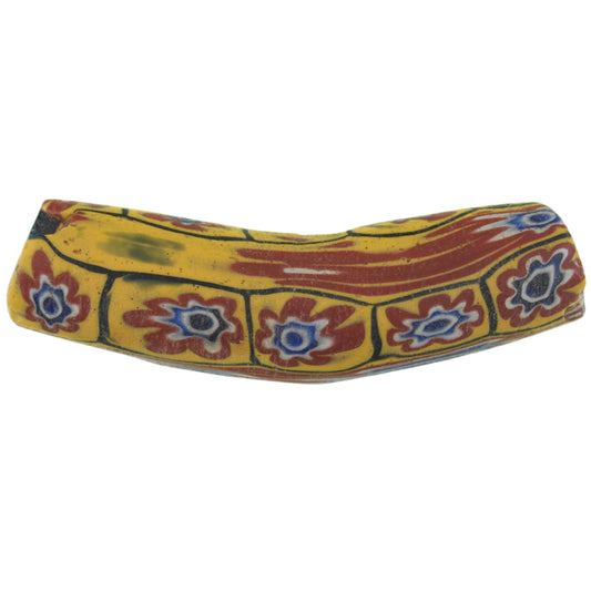 Antique Elbow Millefiori Venetian Mosaic Glass Trade Bead - African Trade