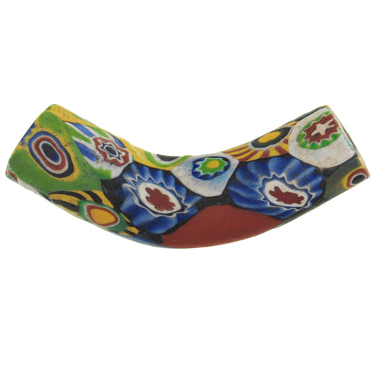 Rare Large Venetian Multimurrine Millefiori Mosaic Glass Trade Bead - Antique African Trade