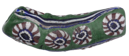 Very Rare Antique Venetian Elbow Millefiori Mosaic Trade Bead, African Trade - alternate view