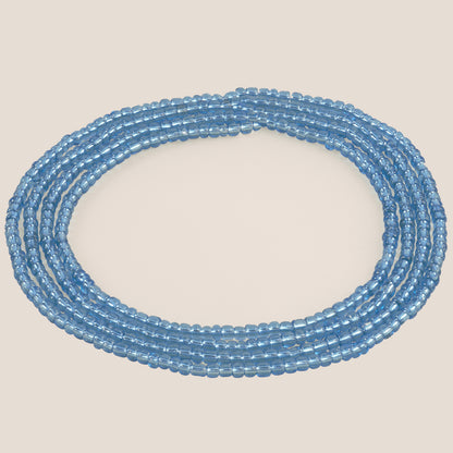 Blue Glow Handmade African Waist Beads – Body Jewelry