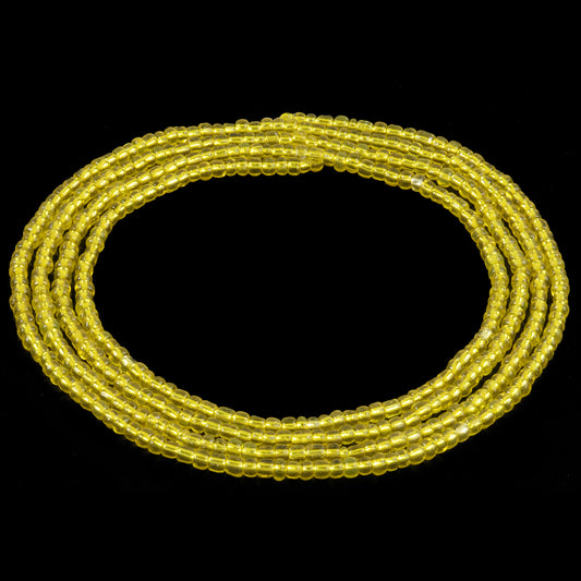 Sunlit Glow Yellow Handmade African Waist Beads