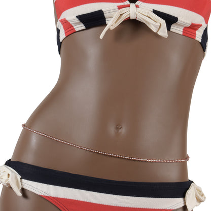 Blush Pink African Waist Beads – Handmade Body & Belly Jewelry - angled shot